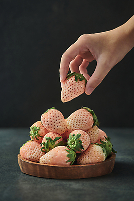 포토 JPG 스튜디오촬영 손 딸기 검은배경 실내 들기 신체부위 쌓기 잡기 유기농 나무그릇 제철 제철과일 백딸기 국내포토 그릇 웰빙 백그라운드 과일 모션 사람 내부 목재 검은색 파일형식