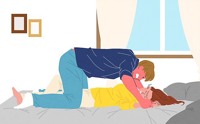 전신 여자 남자 액자 일러스트 창문 베개 성인 두명 눕기 분노 침대 잡기 커튼 찡그림 스킨십 거절 통제 압박 억압 성인만 데이트폭력 성관계 성폭행 국내일러스트 AI파일 감정 가구 컨셉 침구 모션 표정 사람 폭력 성범죄 파일형식 벡터