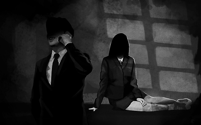 전신 PSD 여학생 여자 남자 교복 일러스트 청소년 들기 앉기 상반신 성인 두명 검은색 사회이슈 구속 통화 가출 가출청소년 성매매 성범죄 얼굴없음 국내일러스트 학생 옷 컬러 컨셉 모션 사람 범죄 파일형식