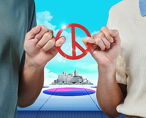 PSD 구름 편집이미지 여자 남자 40대 중년 하늘 들기 빌딩 상반신 두명 건물 빛 한국인 태극기 투표 선거 약속 새끼손가락 중년만 걸기 기표문양 이미지편집 자연요소 문양 건축물 모션 사람 동양인 성인 국기 민주주의 성인만 파일형식