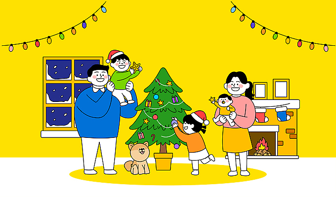 전신 한마리 여자 남자 딸 행복 별 반려견 아들 어린이 액자 크리스마스장식 크리스마스 일러스트 창문 가족 엄마 서기 들기 소녀 소년 여러명 성인 부모 노란색 자녀 아기 아빠 강아지 벽난로 크리스마스양말 꾸미기 알전구 들어올리기 국내일러스트 AI파일 자연요소 1 기념일 감정 컬러 다수 전구 관계 모션 양말 사람 반려동물 개 파일형식 벡터