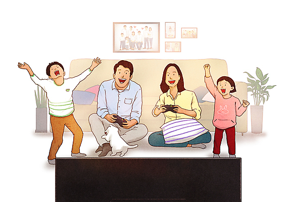 전신 PSD 한마리 여자 남자 딸 행복 화분 반려견 아들 어린이 쿠션 일러스트 가족 응원 엄마 사랑 서기 들기 앉기 소녀 소년 여러명 성인 소파 텔레비전 화목 게임 아빠 강아지 게임기 즐거움 가족사진 국내일러스트 1 감정 다수 컨셉 의자 관계 모션 놀이 사람 전자제품 반려동물 개 파일형식 단체사진