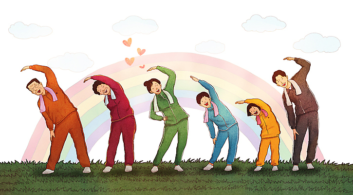전신 PSD 구름 여자 할아버지 노년 남자 딸 행복 아들 할머니 어린이 허리손 무지개 일러스트 가족 엄마 손자 대가족 건강 사랑 서기 소녀 소년 여러명 성인 스트레칭 화목 하트 아빠 체육복 체조 국내일러스트 자연요소 모양 감정 포즈 다수 컨셉 관계 모션 사람 운동복 운동 체육 손주 파일형식