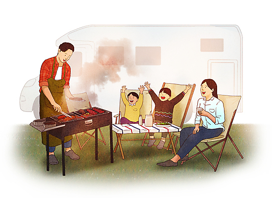 전신 PSD 접시 여자 남자 행복 아들 어린이 일러스트 가족 식탁 엄마 사랑 들기 앉기 소년 여러명 성인 화목 만세 캠핑 아빠 바비큐 굽기 물병 캠핑카 바베큐그릴 캠핑의자 국내일러스트 식기 감정 음식 다수 컨셉 의자 관계 모션 자동차 탁자 레저 캠핑도구 사람 그릴 구이 물통 파일형식