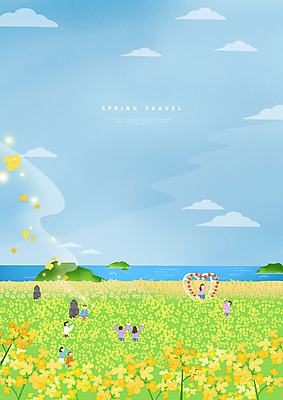 PSD 구름 여자 남자 바다 하늘색 일러스트 들기 여러명 상반신 성인 연두색 제주도 카메라 사진촬영 돌하르방 유채 유채밭 성인만 봄배경 국내일러스트 자연요소 꽃 다수 백그라운드 밭 모션 한국 사람 초록색 파란색 전자제품 촬영 봄 파일형식