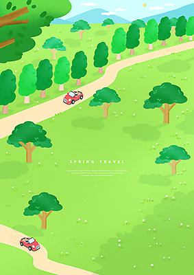 PSD 나무 구름 여자 남자 도로 길 일러스트 산 여러명 성인 초록색 드라이브 나뭇가지 스포츠카 성인만 봄배경 국내일러스트 자연요소 식물 컬러 다수 백그라운드 교통시설 자동차 사람 봄 운전 파일형식
