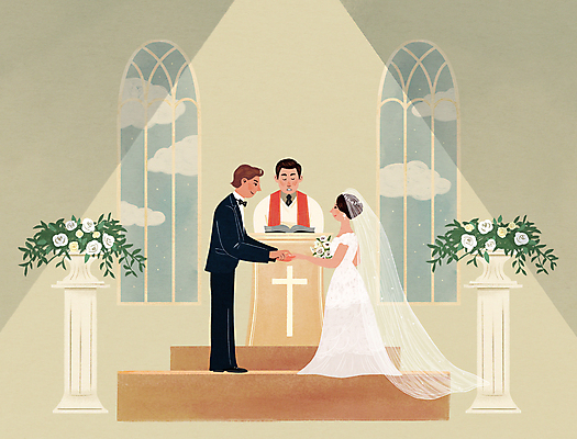 전신 PSD 구름 여자 남자 부케 웨딩드레스 결혼 일러스트 창문 신혼부부 결혼식 면사포 서기 들기 정장 턱시도 상반신 성인 세명 마주보기 손잡기 목사 결혼반지 스포트라이트 강대상 베이지색 신랑신부 예식장 주례 성인만 국내일러스트 자연요소 부부 드레스 옷 신부_웨딩 컬러 꽃다발 신랑 모션 사람 이벤트 공간 반지 성직자 신혼 결혼소품 단상 파일형식