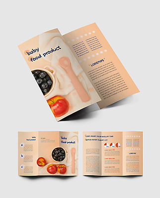 템플릿 그릇 표지디자인 표지 내지 리플렛 3단접지 그래프 팜플렛 사람없음 숟가락 주황색 아기용품 사과 천 블루베리 이유식 이미지템플릿 AI파일 식기 음식 컬러 과일 수저 직물 오브젝트 파일형식 벡터
