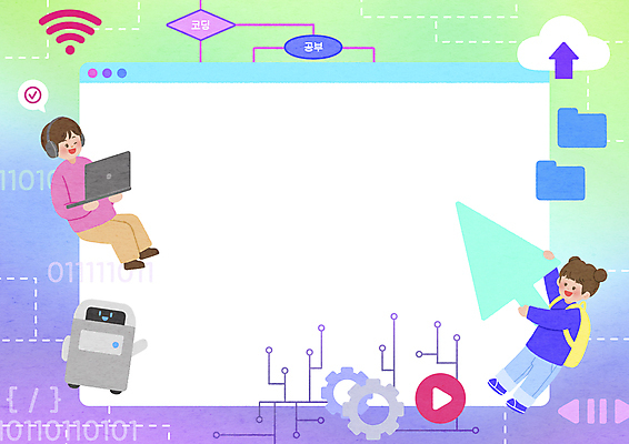 전신 PSD 여자 어린이교육 남자 초등학생 어린이 일러스트 사각프레임 정보기술 들기 소녀 소년 두명 연두색 노트북 보라색 스마트 톱니바퀴 폴더 와이파이 커서 클라우드서비스 이진법 컴퓨터교육 컴퓨터수업 프레임일러스트 어린이만 코딩 국내일러스트 학생 교육 컬러 컨셉 모션 수업 프레임 기술 사람 초록색 전자제품 사각형 수학 서비스 파일 무선인터넷 파일형식