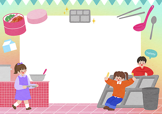 전신 PSD 여자 어린이교육 남자 초등학생 어린이 말풍선 일러스트 젓가락 사각프레임 들기 앉기 소녀 소년 세명 걷기 숟가락 우유 물컵 국자 도시락 식판 급식 급식소 도시락통 프레임일러스트 어린이만 국내일러스트 우유갑 학생 교육 음식 모션 주방용품 유제품 프레임 수저 사람 컵 사각형 용기_그릇 파일형식