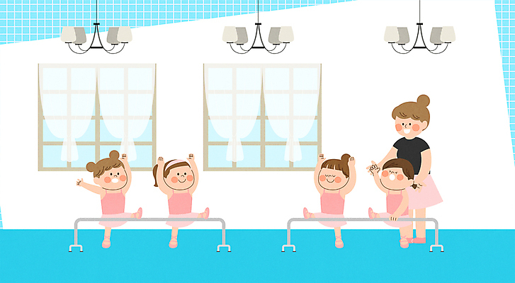 전신 학생 여자 어린이 하늘색 일러스트 창문 조명 서기 소녀 여러명 성인 손들기 강사 교사 커튼 발레 발레리나 발레복 봉 발레동작 다리들기 발레수업 발레연습 발레옷 발레학원 여자만 국내일러스트 AI파일 직업 옷 포즈 다수 모션 사람 파란색 춤 연습 학원 파일형식 벡터