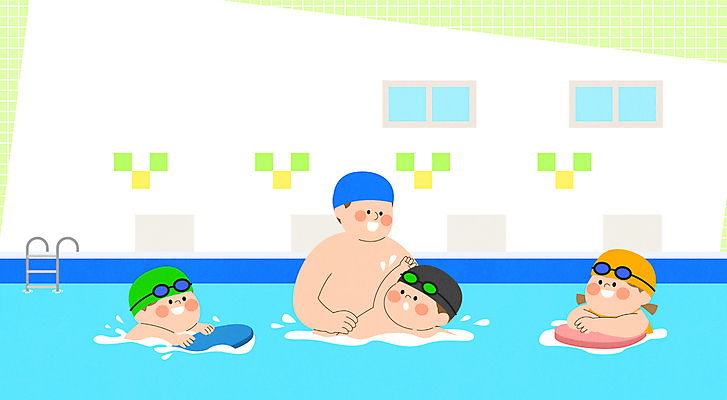 학생 여자 남자 어린이 일러스트 사다리 창문 수영장 미소 소녀 소년 여러명 상반신 성인 강사 교사 수영 기댐 물안경 학원 수영모 수영강습 킥판 국내일러스트 AI파일 직업 교육 다수 모션 표정 사람 도구 수상스포츠 수영용품 파일형식 벡터