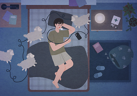 전신 PSD 남자 화분 여러마리 일러스트 슬리퍼 한명 성인 스마트폰 눕기 알약 새벽 침대 스탠드 양 한숨 남색 개집 불면증 약봉투 성인남자한명만 무드등 국내일러스트 자연요소 1 컬러 가구 다수 신발 포유류 모션 봉투 조명 사람 핸드폰 스마트기기 약 질병 애견용품 남자한명만 성인남자만 파일형식