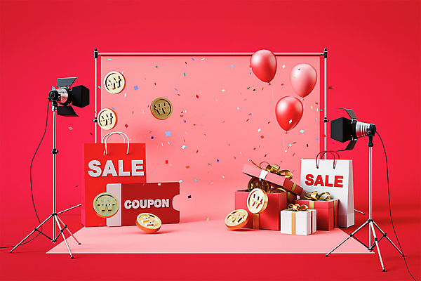 PSD 편집 편집이미지 스튜디오 조명 사람없음 빨간색 선물상자 쇼핑백 3D 세일 동전 떠있는 디지털합성 쿠폰 꽃가루 풍선 촬영실 조명장치 촬영장비 편집소스 배경지 편집3D 컬러 돈 가방 모션 선물 상자 공간 장비 도구 가루 파일형식