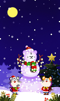 전신 PSD 커플 별 크리스마스 두마리 겨울 일러스트 눈사람 산타옷 사람없음 크리스마스트리 귀여움 목도리 달 눈 호랑이띠 호랑이 야간 남색 호랑이캐릭터 알전구 2022년 임인년 흑호 국내일러스트 자연요소 잡화 옷 계절 기념일 컬러 동물캐릭터 컨셉 2 전구 포유류 관계 날씨 십이지신 연도 파일형식