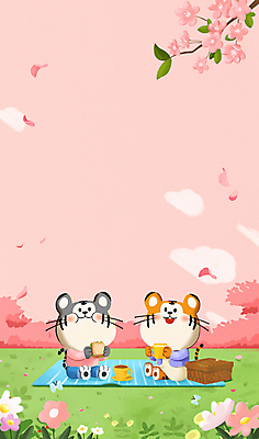 전신 PSD 구름 커플 꽃잎 분홍색 나비 두마리 일러스트 샌드위치 앉기 사람없음 소풍 귀여움 봄 벚꽃 나뭇가지 호랑이띠 호랑이 먹기 돗자리 호랑이캐릭터 벚꽃축제 소풍바구니 2022년 임인년 흑호 국내일러스트 자연요소 나무 계절 꽃 음식 컬러 동물캐릭터 곤충 컨셉 2 포유류 관계 모션 야외활동 바구니 축제 십이지신 연도 꽃축제 파일형식