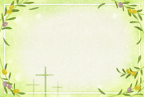 PSD 기독교 십자가 잎 일러스트 프레임 사람없음 연두색 올리브 올리브나무 프레임일러스트 국내일러스트 나무 식물 열매 종교 초록색 파일형식
