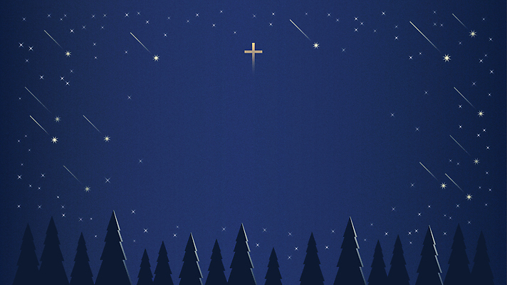 나무 별 기독교 십자가 겨울 일러스트 밤하늘 프레임 사람없음 유성 남색 프레임일러스트 국내일러스트 AI파일 자연요소 식물 계절 종교 컬러 하늘 야간 파일형식 벡터