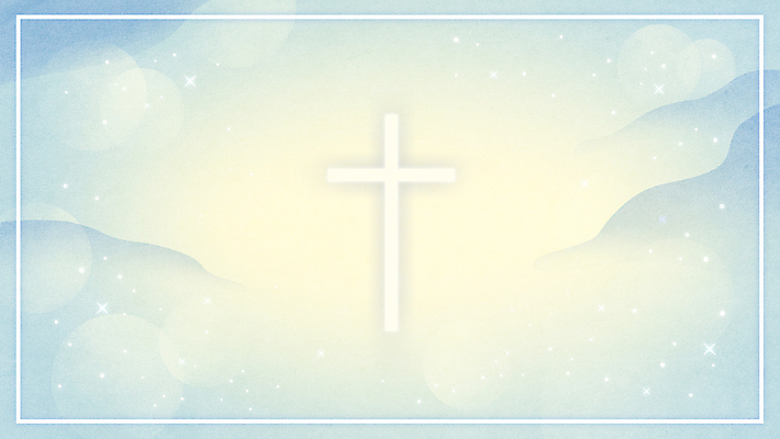 PSD 기독교 하늘색 십자가 일러스트 하늘 프레임 사람없음 반짝임 노란색 사각형 빛망울 프레임일러스트 국내일러스트 도형 종교 컬러 모션 파란색 빛 파일형식