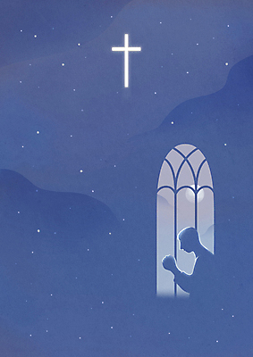 PSD 실루엣 별 기독교 십자가 일러스트 창문 밤하늘 프레임 사람없음 교회 새벽 기도 예배 프레임일러스트 국내일러스트 자연요소 종교 종교건축 하늘 촬영기법 건물 야간 파일형식