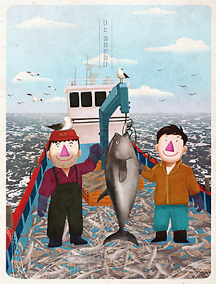 전신 PSD 구름 남자 바다 일러스트 갈매기 하늘 작업복 어류 어업 서기 성인 두명 주먹 그물 어선 큼 어부 어촌 선원 고기잡이 전원생활 선장 고기잡기 물고기잡기 물고기잡이 월척 성인남자만 물고기떼 귀어 수산인의날 국내일러스트 자연요소 직업 옷 산업 배_교통 모션 조류 사람 생활 수중동물 시골 잡기 크기 남자만 성인만 파일형식 법정기념일