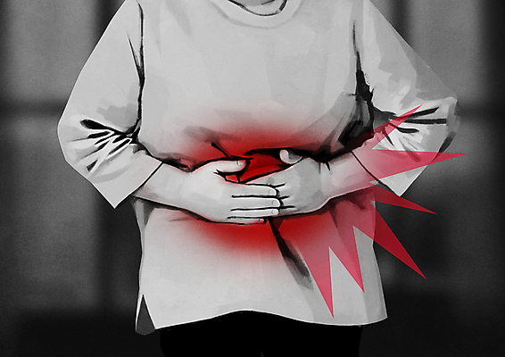 PSD 여자 중년 50대 일러스트 한명 상반신 고통 회색 한국인 손모으기 감싸기 복통 복부 중년여자한명만 국내일러스트 1 감정 컬러 모션 사람 동양인 손짓 성인 신체부위 질병 여자한명만 중년여자만 파일형식