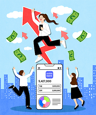 전신 구름 여자 남자 화살표 하늘색 지폐 돈 일러스트 모바일 들기 성인 세명 파란색 스마트폰 점프 저축 도시 비즈니스맨 비즈니스우먼 재테크 은행 상승 온라인 모바일뱅킹 적금 청약통장 성인만 국내일러스트 AI파일 자연요소 컬러 컨셉 비즈니스 모션 사람 금융 핸드폰 스마트기기 직장인 재산 통장 뱅킹 파일형식 벡터 청약