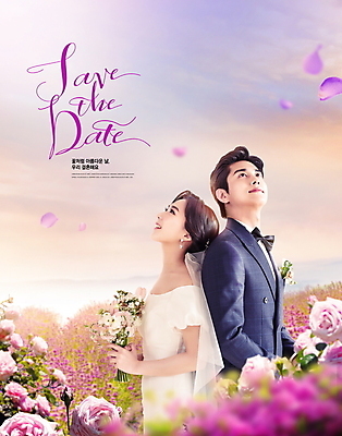 PSD 편집이미지 여자 남자 꽃잎 부케 웨딩드레스 결혼 꽃밭 미소 들기 정장 턱시도 상반신 20대 성인 두명 장미 보라색 한국인 올려보기 등맞대기 신랑신부 성인만 이미지편집 드레스 옷 꽃 신부_웨딩 컬러 꽃다발 신랑 모션 표정 사람 동양인 이벤트 청년 파일형식