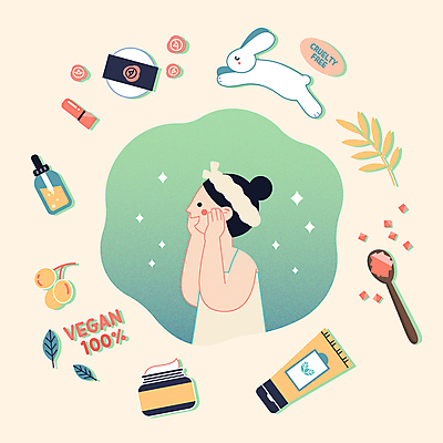 한마리 여자 일러스트 나뭇잎 한명 성인 토끼 세수 크림 에코 친환경 올리브 채식 립밤 로션 베이지색 스크럽 에센스 채식주의자 성인여자한명만 비건 비건화장품 국내일러스트 AI파일 1 열매 컬러 잎 포유류 사람 반려동물 환경 청결 화장품 천연화장품 여자한명만 성인여자만 파일형식 벡터