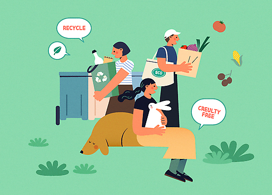 전신 여자 남자 두마리 일러스트 안기 들기 상반신 성인 세명 초록색 종이봉투 자연보호 재활용 토끼 개 강아지 장바구니 에코 친환경 채식 분리수거 에코백 채식주의자 성인만 비건 제로웨이스트 국내일러스트 AI파일 컬러 2 가방 포유류 모션 자연 봉투 사람 반려동물 쇼핑 바구니 환경 그린캠페인 보호 사회이슈 파일형식 벡터