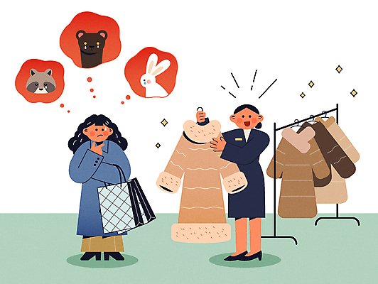 전신 여자 말풍선 생각 일러스트 털 세마리 설명 서기 들기 성인 두명 쇼핑 쇼핑백 토끼 모피 눈물 고민 에코 채식 백화점 너구리 망설임 족제비 채식주의자 성인여자만 비건 국내일러스트 AI파일 감정 가방 포유류 모션 3 사람 반려동물 환경 상점 여자만 성인만 파일형식 벡터