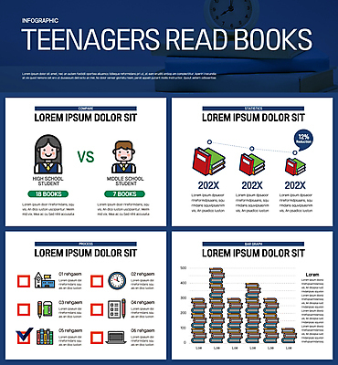 학생 여자 남자 시계 일러스트 학교 청소년 그래프 상반신 두명 책 파란색 노트북 독서 연필 인포그래픽 지우개 탁상시계 독서교육 책더미 체크리스트 십대만 국내일러스트 AI파일 교육 컬러 학용품 사람 전자제품 필기구 무더기 파일형식 벡터