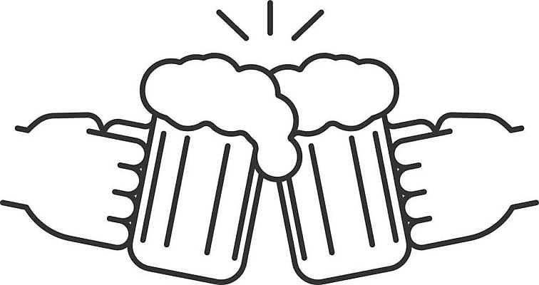 EPS 해외이미지 손 디자인 일러스트 맥주 신체부위 잡기 건배 맥주잔 해외일러스트 술잔 모션 주류 사람 파일형식 벡터 이미지허브
