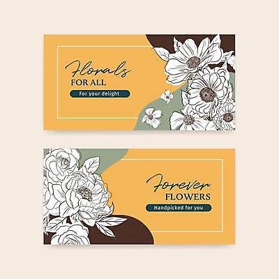 EPS 해외이미지 꽃 선 잎 일러스트 비즈니스 사람없음 노란색 스케치 해외일러스트 식물 컬러 미술 파일형식 벡터 이미지허브