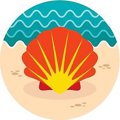 EPS 해외이미지 일러스트 조개 해변 사람없음 해외일러스트 바다 어패류 파일형식 벡터 이미지허브