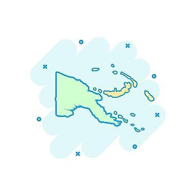 EPS 해외이미지 해외 지도 일러스트 사람없음 파푸아뉴기니 민트색 해외일러스트 컬러 오세아니아 파일형식 벡터 이미지허브