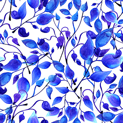 포토 JPG 해외이미지 디자인 백그라운드 잎 패턴 일러스트 수채화 사람없음 파란색 패턴백그라운드 흰색 엘리먼트 해외일러스트 식물 컬러 무늬 파일형식 이미지허브