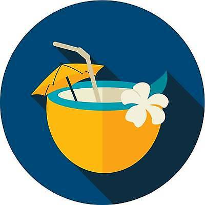 EPS 해외이미지 일러스트 사람없음 파라솔 남색 플루메리아 코코넛 코코넛주스 해외일러스트 꽃 컬러 과일 주스 파일형식 벡터 이미지허브