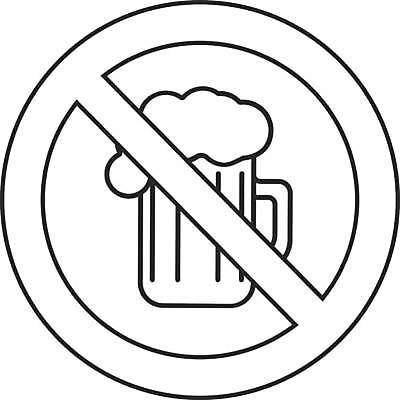 EPS 해외이미지 디자인 라인일러스트 일러스트 맥주 경고 사람없음 플랫 맥주잔 금주 해외일러스트 술잔 주류 파일형식 벡터 이미지허브