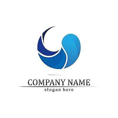 EPS 해외이미지 디자인 일러스트 비즈니스 추상 사람없음 파란색 심볼 웨이브 해외일러스트 컬러 무늬 파일형식 벡터 이미지허브