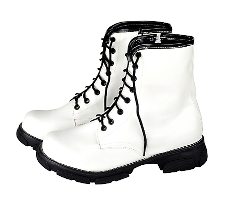 포토 JPG 해외이미지 옷 신발 청소년 새로움 사람없음 흰색 쌍 가죽 고무 고립 운동화끈 해외포토 컬러 컨셉 사람 끈 파일형식 이미지허브