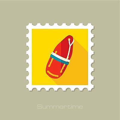 EPS 해외이미지 일러스트 사람없음 빨간색 노란색 우표 구명용품 구명부환 해외일러스트 컬러 안전장비 튜브 파일형식 벡터 이미지허브