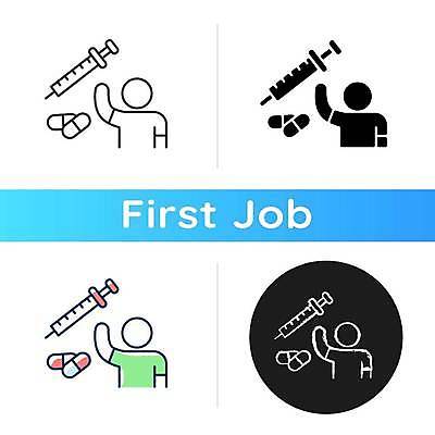 EPS 해외이미지 디자인 라인일러스트 일러스트 사람모양 주사기 사람없음 세트 알약 약 임상실험 해외일러스트 모양 의학 의료기기 실험 파일형식 벡터 이미지허브