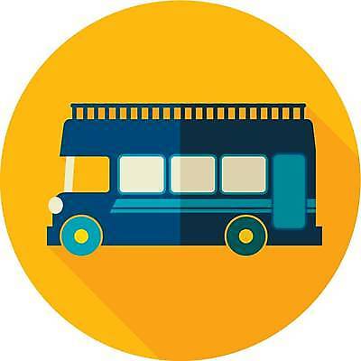 EPS 해외이미지 일러스트 사람없음 여름 노란색 관광버스 해외일러스트 계절 컬러 버스 파일형식 벡터 이미지허브