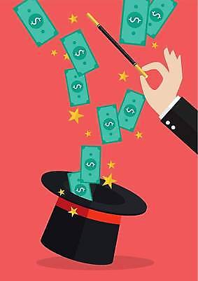 EPS 해외이미지 손 별 지폐 일러스트 비즈니스 모션 신체부위 달러 마술 잡기 마술봉 마술사모자 해외일러스트 자연요소 모자_잡화 돈 사람 마술도구 파일형식 벡터 이미지허브