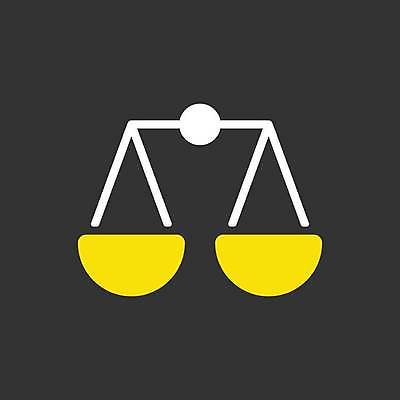 EPS 해외이미지 일러스트 사람없음 노란색 검은색 흰색 심볼 법 양팔저울 해외일러스트 컬러 저울 파일형식 벡터 이미지허브