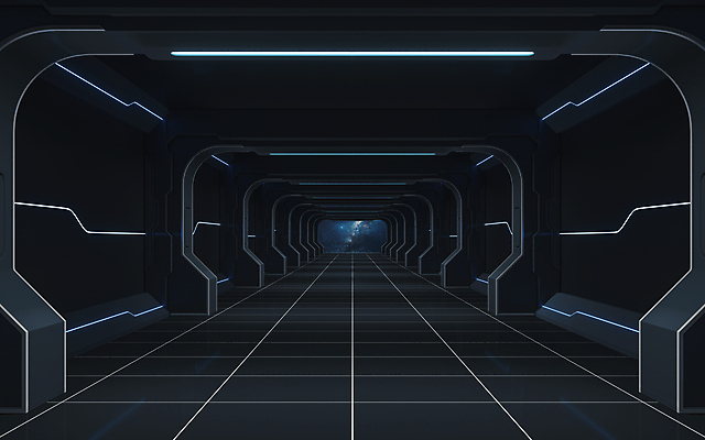 포토 JPG 해외이미지 미래 사람없음 내부 빛 3D 검은색 공간 터널 해외포토 길 컬러 컨셉 디지털합성 파일형식 이미지허브