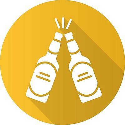 EPS 해외이미지 디자인 일러스트 맥주 사람없음 원형 플랫 오브젝트 맥주병 스타일 해외일러스트 도형 술병 주류 파일형식 벡터 이미지허브