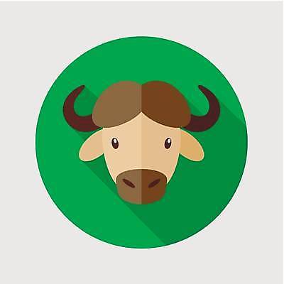 EPS 해외이미지 한마리 일러스트 사람없음 농장 원형 버팔로 해외일러스트 도형 1 농업 소 파일형식 벡터 이미지허브