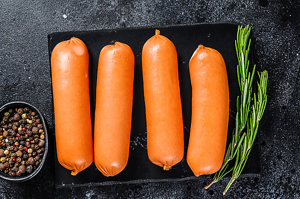 포토 JPG 해외이미지 검은배경 실내 사람없음 하이앵글 여러개 소시지 로즈메리 해외포토 뷰포인트 다수 백그라운드 내부 검은색 가공식품 허브 파일형식 이미지허브